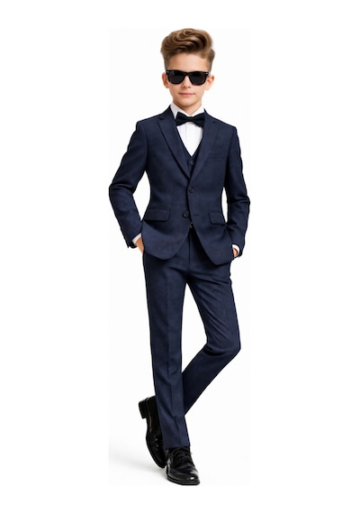 Ahengim Erkek Çocuk Slim Fit Premium Damatlık Smokin Takım Elbise Ak4000 Lacivert