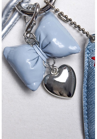 Mavi Çoklu Obje Charm Anahtarlık Telefon Denim Ve Çanta Aksesuarı