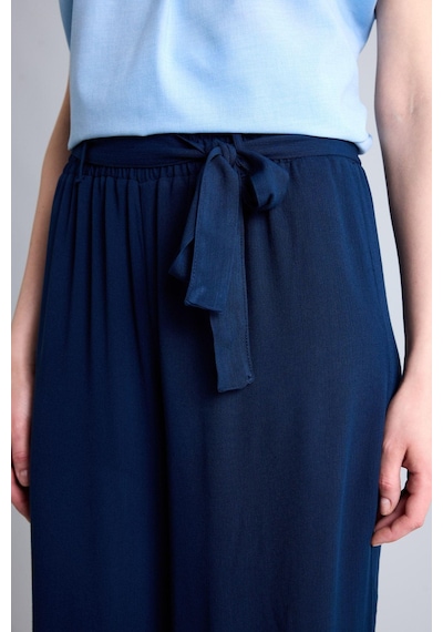 Defacto Culotte Geniş Paça Kırışık Dokulu Viskon Lacivert Pantolon C9565ax26smnv248 Lacivert-nv248