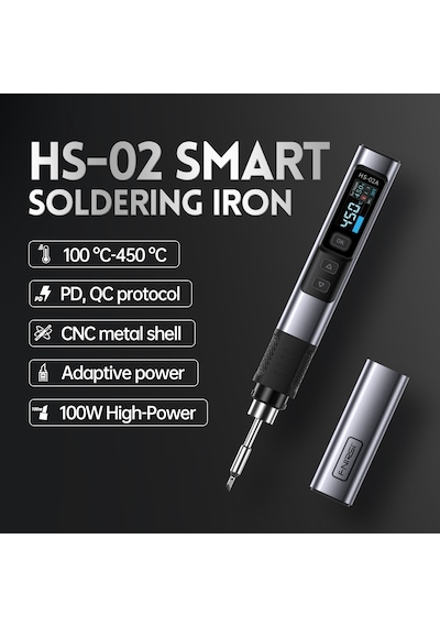 Fnırsı Hs-02a Akıllı Elektrikli Lehimleme Demiri, 100w Sabit Sıca
