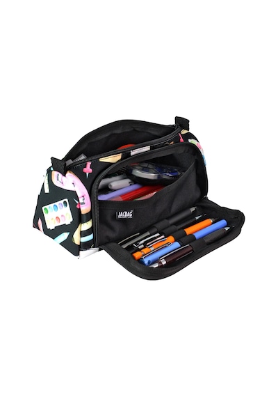 Jacbag Prime Xl-lastik Ayraçlı İki Bölmeli Kalem Kutusu Prime Xl-pastel Pop renkli
