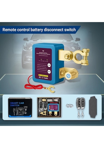 Topnotch Blue 12v 240a Uzaktan Kumandalı Akü Anahtarı Araç Karavan Atv Tekne Batarya Bağlantı Şalteri