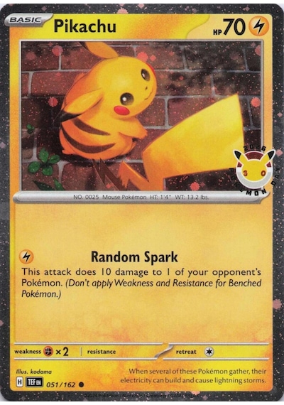 Temporal Forces ' 2026 Pokemon Day ' Promo Pikachu 051/162 Tek Kart Koleksiyonluk Orijinal Kart