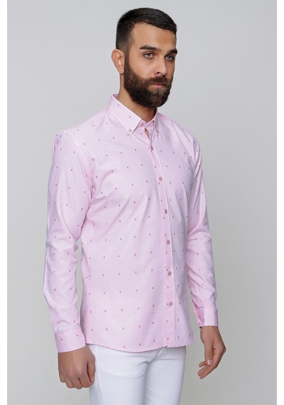 Efor Gk 643 Pembe Klasik Gömlek Pembe