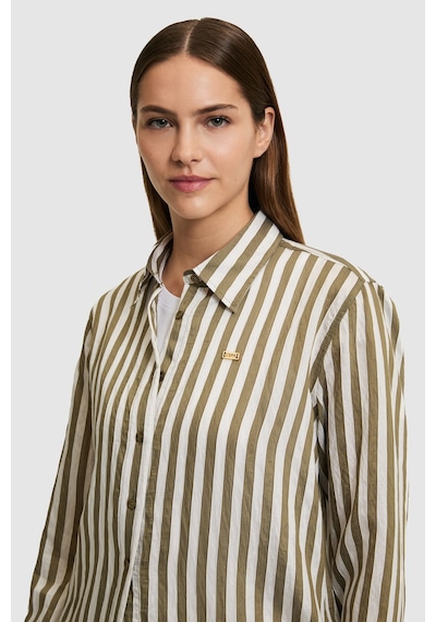 U.s. Polo Assn. Kadın Haki Gömlek Desenli 50324736-vr027