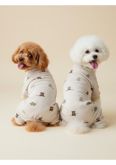 Teddy Pamuklu Köpek Tulum Pijama