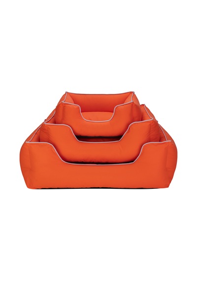 Hnrlıshp Pet Comfort Alpha Köpek Yatağı Turuncu W Beyaz Biye M 80x65cm