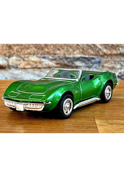 1:43 Ölçekli Lisanslı Metal Retro Amerikan Arabaları - Chevrolet Corvette 1969 - 10 Cm