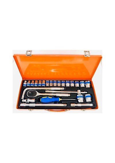 25 Parça 1/2 Lokma Seti Chrome Vanadium Parlak Lisinya