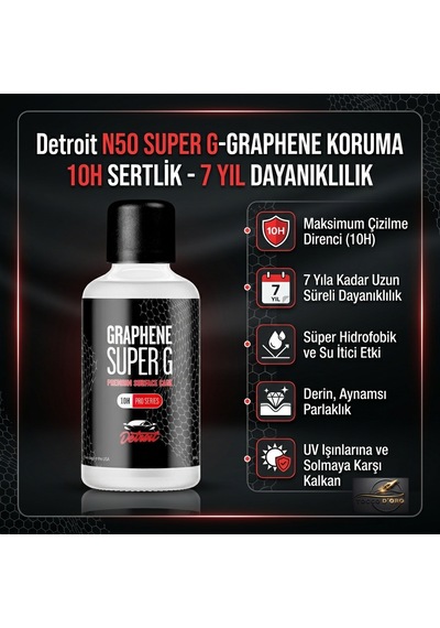 Detroit N50 Super G-graphene Coatıng 10h 7y 50ml