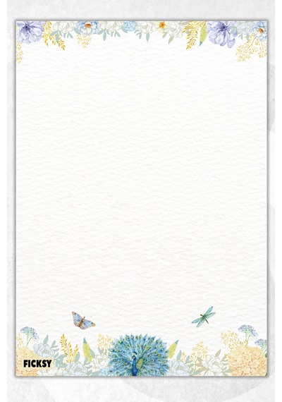 A5 Çiçek Bloknot Çizgisiz Defter - 50 Yaprak - Memopad - Notepad - Not Defteri - Not Kağıdı - 1307 Çok Renkli