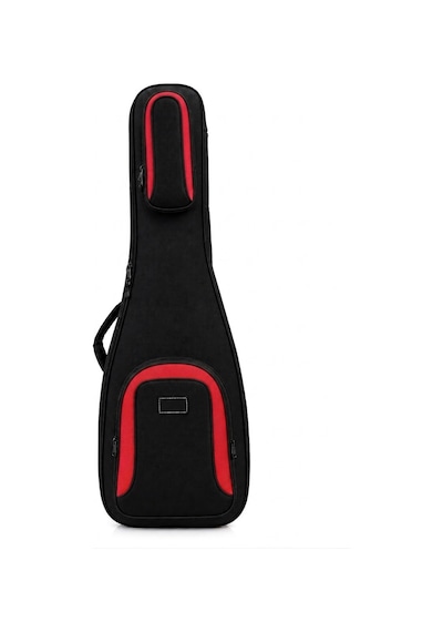 Profesyonel Kalın Klasik Gitar Kılıfı-çantası - Siyah - Kırmızı 1900 Denye Lüx Kumaş - %100 Su Geçirmez