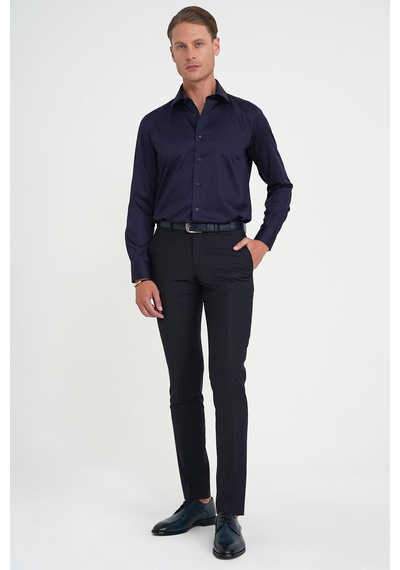Efor Slim Fit %100 Pamuk Non Iron Kumaş Klasik Lacivert Gömlek Gk 734 Lacivert Efor Slim Fit %100 Pamuk Non Iron Kumaş Klasik Lacivert Gömlek Gk 734 Lacivert
