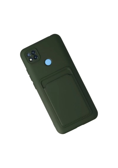 Newface Xiaomi Redmi 9c Kılıf Kelvin Kartvizitli Silikon - Koyu Yeşil