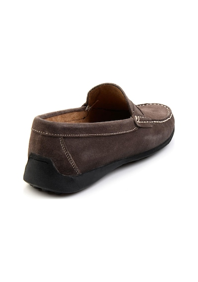 Bambi Vizon Hakiki Deri Erkek Loafer Ayakkabı E01557255502 Vizon