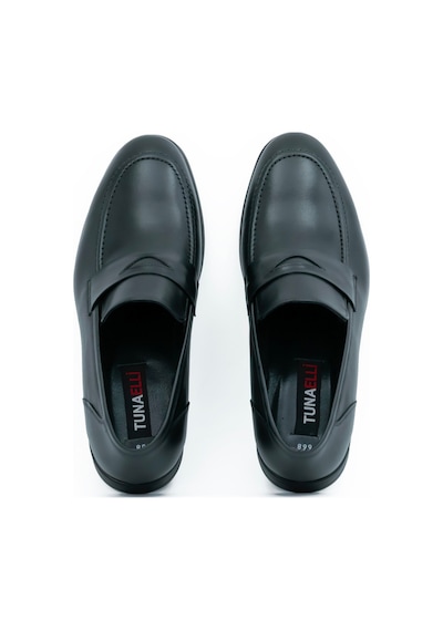 Tuna Hakiki Deri Loafer Model Erkek Ayakkabı Kauçuk Taban - 668 Siyah