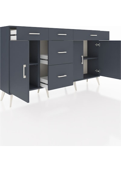 Arges Konsol 2 Raflı 5 Çekmeceli 3 Kapaklı 176x30x99 Antrasit-antrasit Antrasit - Antrasit Arges Konsol 2 Raflı 5 Çekmeceli 3 Kapaklı 176x30x99 Antrasit-antrasit Antrasit - Antrasit