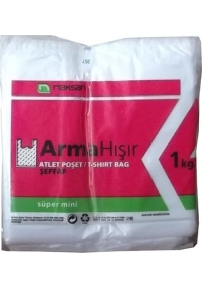 Hışır Atlet Poşet Renk Siyah Orta Boy 28x50 Cm 1 Kg