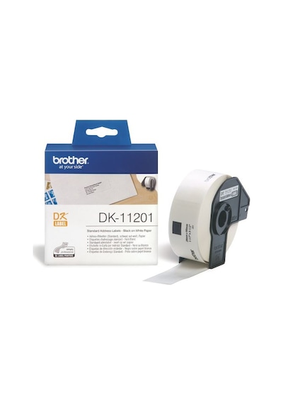BROTHER P-TOUCH DK-11201 DK ETİKET STANDART ADRES ETİKETİ 29MM X 90MM 400 ADET