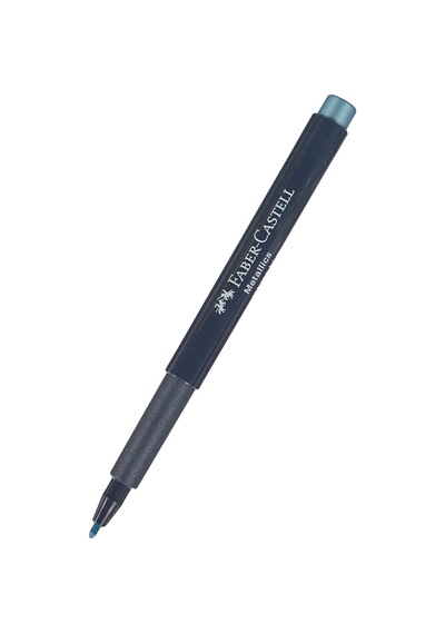 Faber-castell Metalik Markör Buz Mavisi, 10'lu Çok Renkli