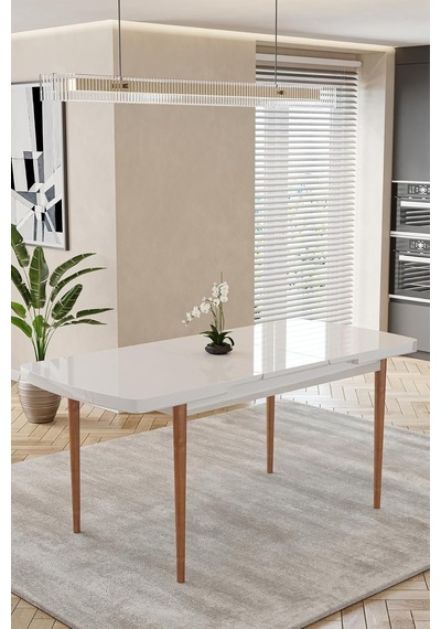 80x170cm Mutfak Masası Takımı 4 Kişilik Açılır Masa Sandalye Takımı - Beyaz Masa- Krem Çok Renkli 80x170cm Mutfak Masası Takımı 4 Kişilik Açılır Masa Sandalye Takımı - Beyaz Masa- Krem Çok Renkli