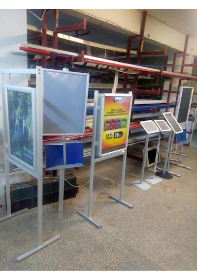 B2 50X70Cm Alüminyum Tek Taraflı Kaldırım Reklam Poster Pano