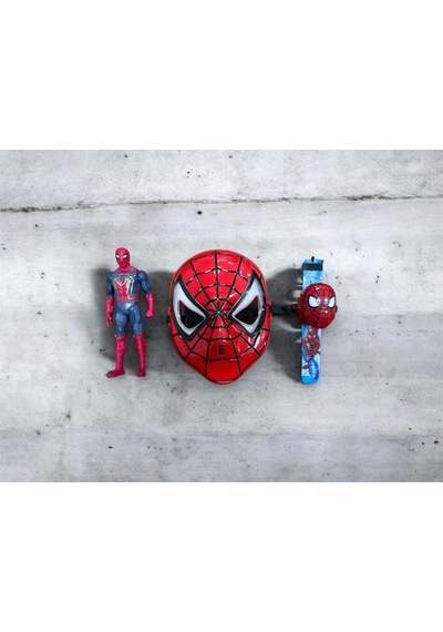 Örümcek Adam - Aksiyon Figürü, Maske Ve Projeksiyonlu Kol Saati 3'lü Oyuncak Seti Spider - Man