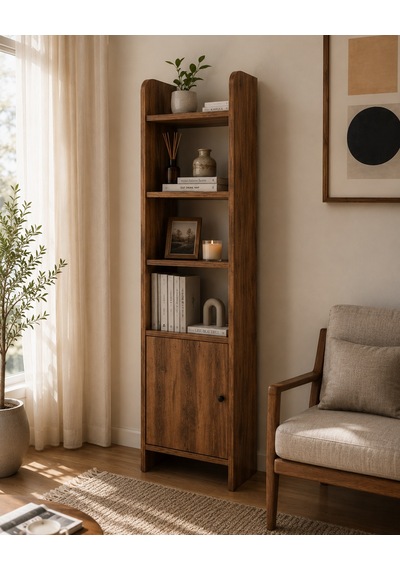 Asya Oval Hatlı Kapaklı Kitaplık Ahşap Asya Oval Hatlı Kapaklı Kitaplık Ahşap