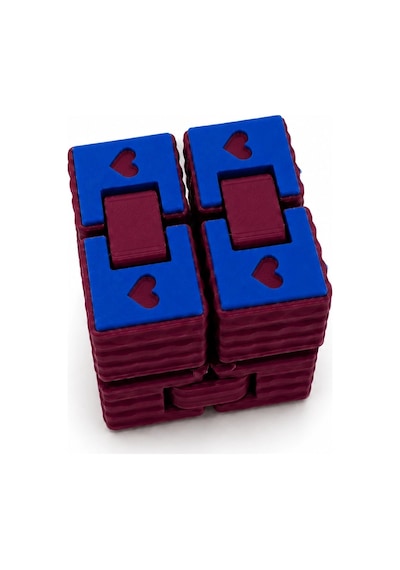 Renkli Sonsuzluk Küpü Bordo 40x40mm