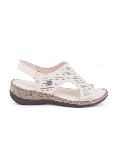Mammamia D25ys-2880 Deri Comfort Kadın Sandalet Bej