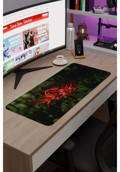 Higanbana Kaymaz Dikişli Kauçuk Oyuncu Mousepad V1 - 70x30 Xl Gaming Mouse Pad Fare Altlığı