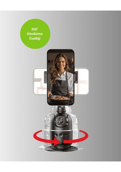 Akıllı Gimbal Yüz Takipli 360 Telefon Aksiyon Kamera Uyumlu