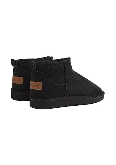 Pierre Cardin 52126 Süet İçi Kürklü Mini Boy Bilekte Kısa Kadın Bot Siyah
