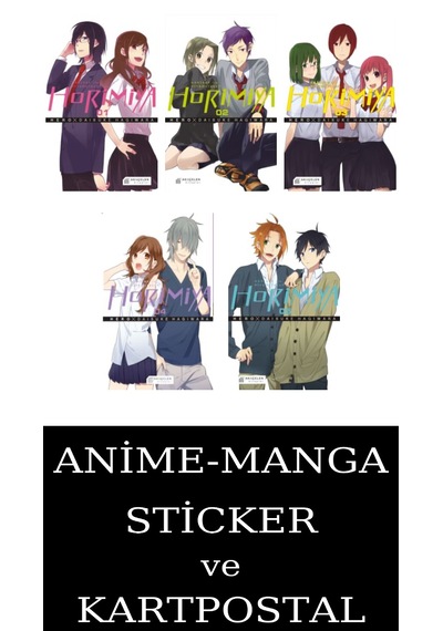 Horimiya 1-2-3-4-5 Manga Seti 5 Kitap / Anime-manga Sticker Ve Kartpostal
