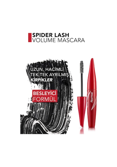 Flormar Spider Lash Zeytinyağı Içeren Besleyici Etkili Yoğun Hacim Veren Maskara