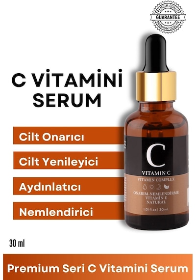 C Vitamini Cilt Bakım Serumu Aydınlatıcı Ve Ton Eşitleyici Hyaluronic Acid Içeren Serum 30 Ml