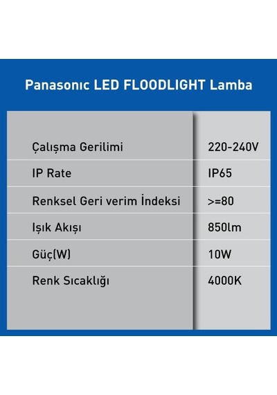 Projektör Sıcak Beyaz Işık 10w 820lm 3000k Diğer