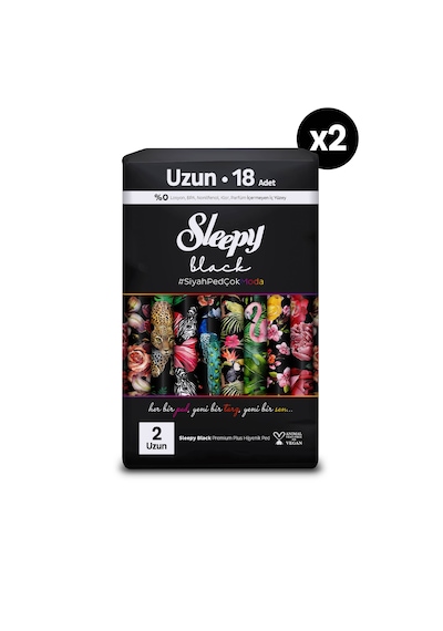 Sleepy Black Premium Plus Hijyenik Ped Uzun 36 Adet