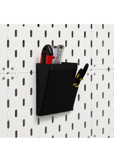 Pegboard Duvar Düzenleyici Organizer Seti Kalemlik, Çok Amaçlı Kutu, Mini Raf Ve Askılık Modüllü Modüler Duvar Organizasyon Sistemi Siyah