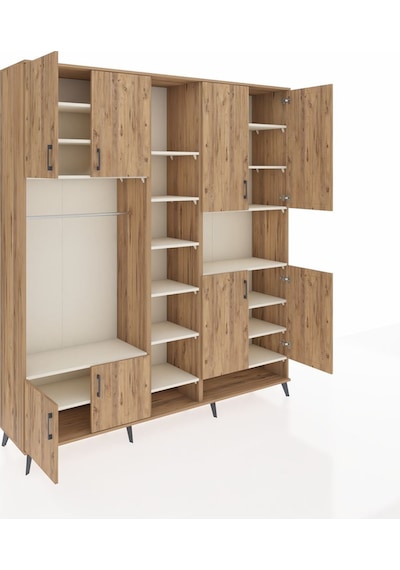 Hyperion Dolap 18 Raflı 8 Kapaklı Tek Askılı 220x44x243 Çam-çam/aytaşı Atlas Çam/aytası Hyperion Dolap 18 Raflı 8 Kapaklı Tek Askılı 220x44x243 Çam-çam/aytaşı Atlas Çam/aytası
