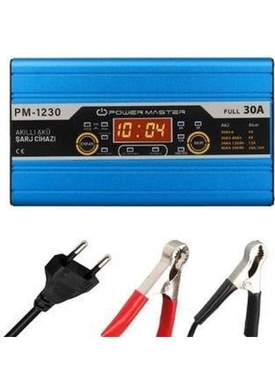 Powermaster Pm-1230 12 Volt Max 30 Amper Akü Şarj Cihazı