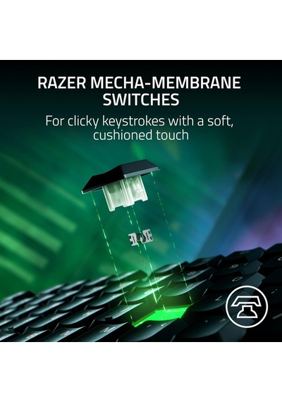 Ornata V3 Tenkeyless - Kompakt Düşük Profil Oyun Klavyesi Meka-membran Anahtarlar, Özel Medya Tuşları, Manyetik Y