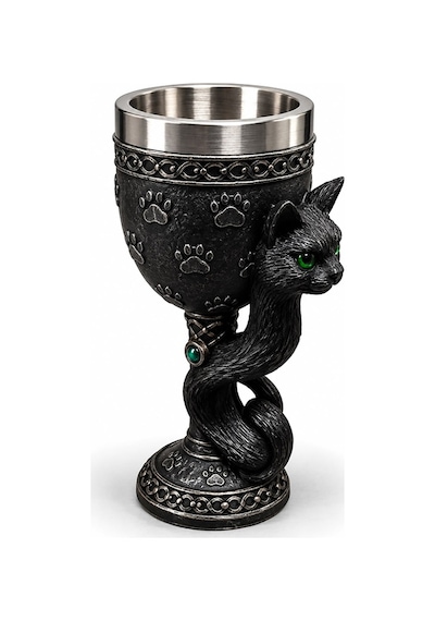 Kedi Figürlü 3d Paslanmaz Çelik Kadeh Bardak
