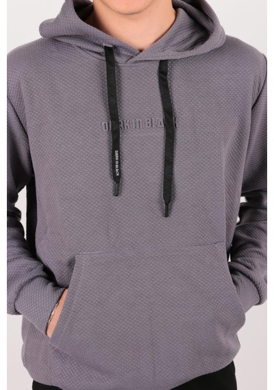 Five Pocket Fp24b2124 Erkek Kapşonlu Kanguru Cepli Sweatshirt Füme