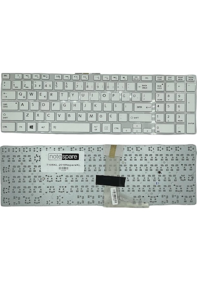 Toshiba Uyumlu Satellite C55-a-126, C55-a-128, C55-a-129, C55-a-12c Klavye Tr Beyaz