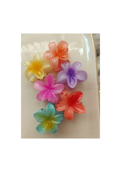 Küçük Boy Rengarenk 4.5 Cm 6 Li Lotus Toka Turkuaz
