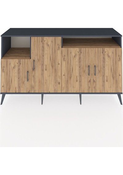 Kronos Konsol 5 Raflı 4 Kapaklı 176x59x99 Antrasit-çam Atlas Çam - Antrasıt Kronos Konsol 5 Raflı 4 Kapaklı 176x59x99 Antrasit-çam Atlas Çam - Antrasıt