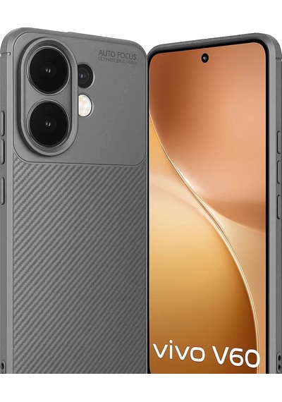 Vivo V60 5g Auto Focus Karbon Kapak - Gri Evimdeyokyok