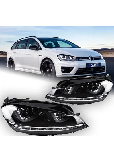 Vw Golf 7 Mk7 2013-2016 Çift U Ledli R Ön Far