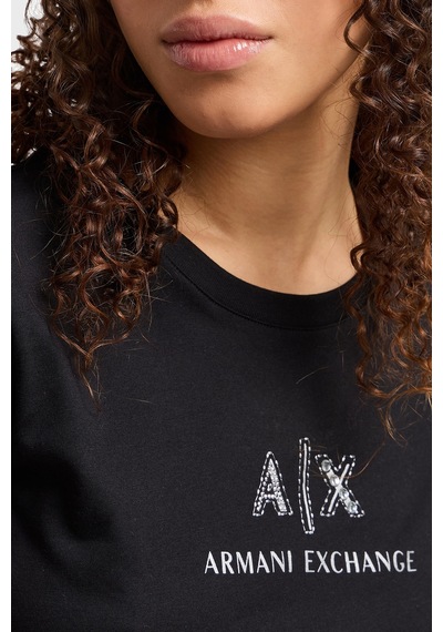 Armani Exchange Bayan T Shirt Xw000386 Af10354 Uc001 Siyah Siyah